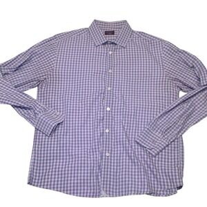 UNTUCKit men's checkered button up shirt 100% cotton size large